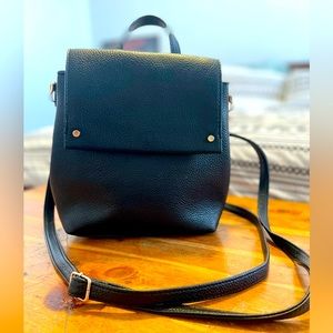 Black leather purse